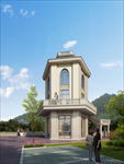 农村灯塔建筑效果图