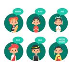 不同国家人物头像