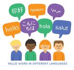 人物和各国语言气泡
