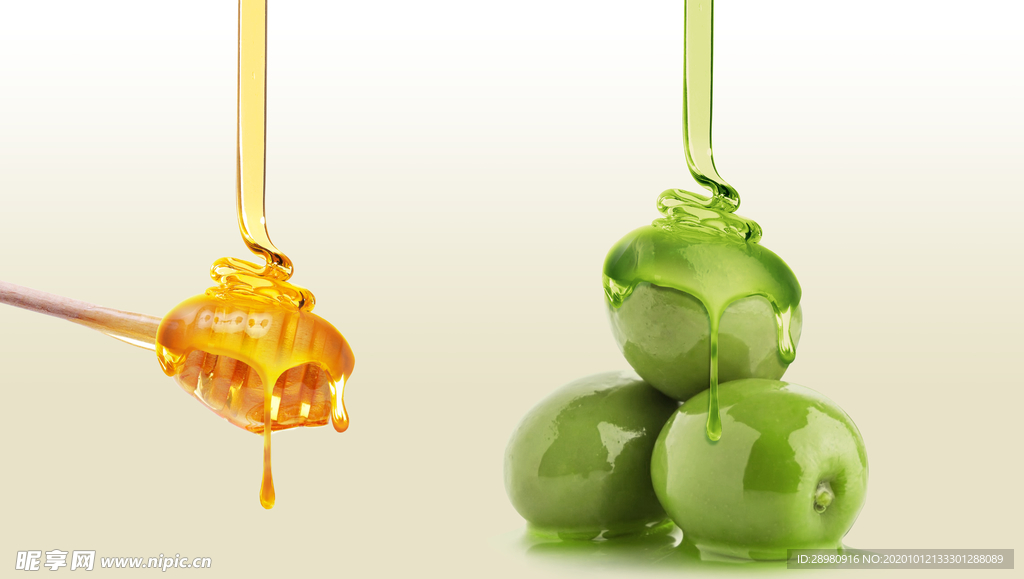 蜂蜜橄榄油元素