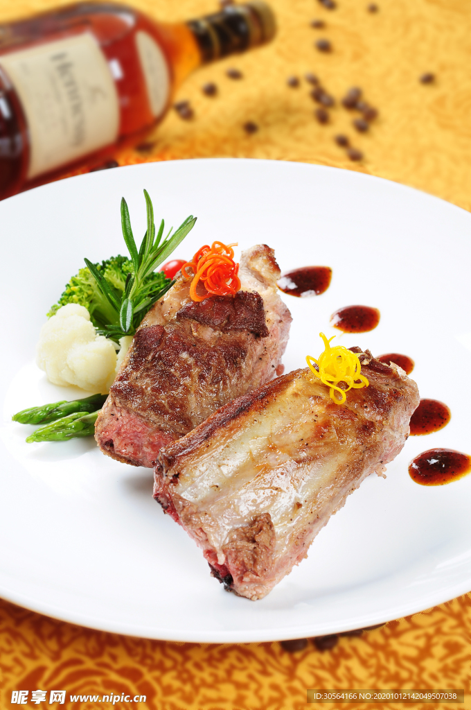 油炸猪排美食食材背景海报素材