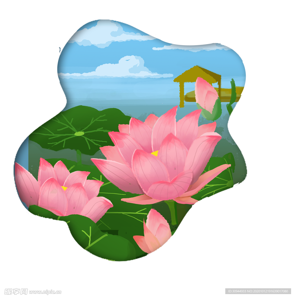 荷花元素