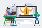 人物插图 扁平办公人物矢量插图