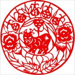 生肖牛剪纸