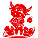 生肖牛剪纸
