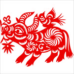 生肖牛剪纸