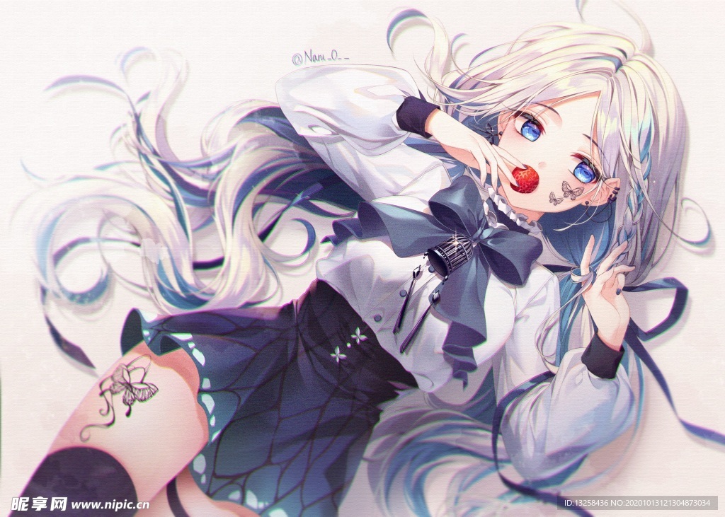 彩色动漫人物插画背景