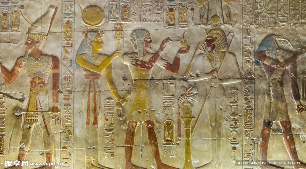 古代埃及绘画浮雕背景