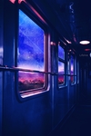 彩色列车插画背景风景