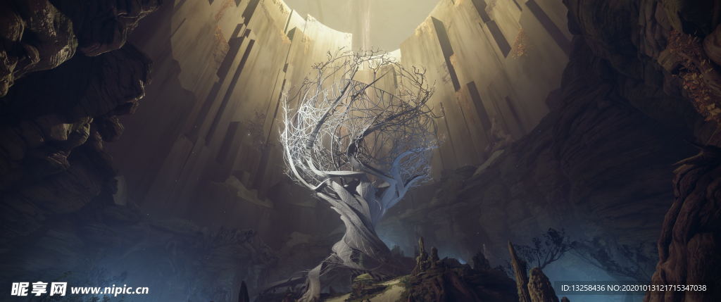 彩色动漫风景插画背景