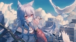 彩色动漫人物插画背景
