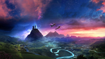 彩色动漫人物插画背景
