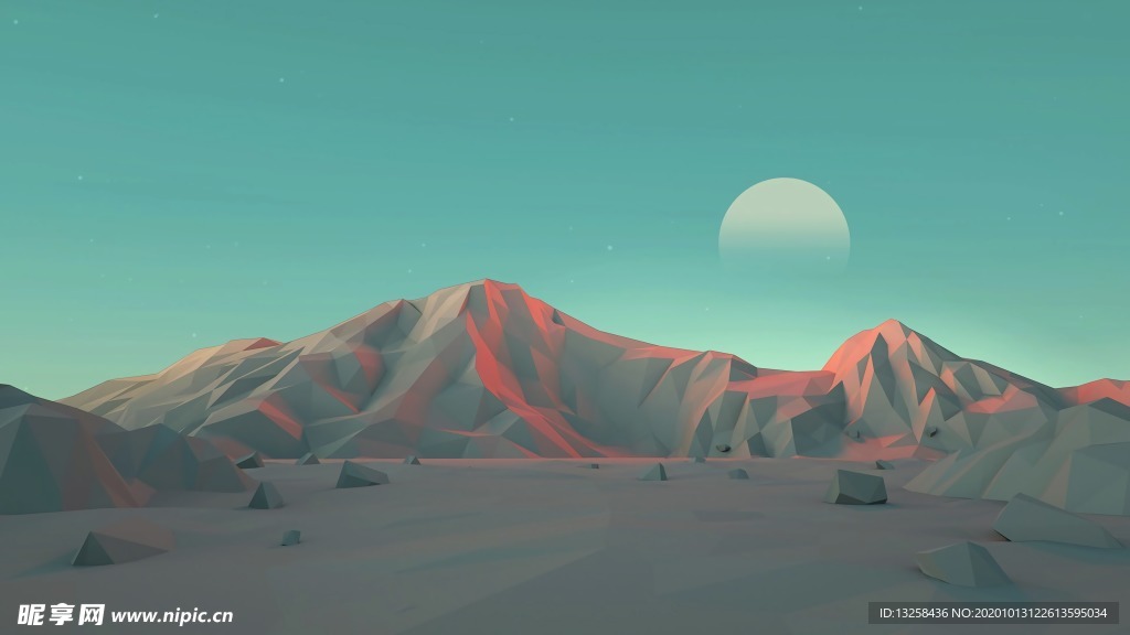 彩色动漫风景插画背景
