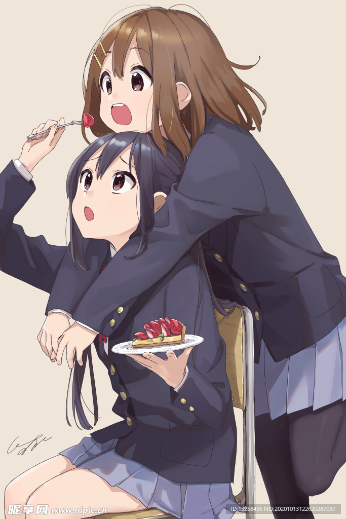 彩色动漫人物插画背景