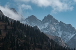 群山森林天空云彩风景