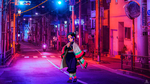 彩色动漫人物插画背景