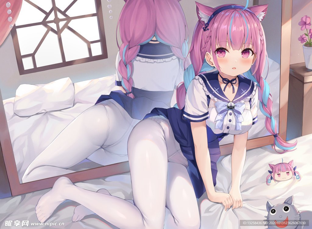 彩色动漫人物插画背景