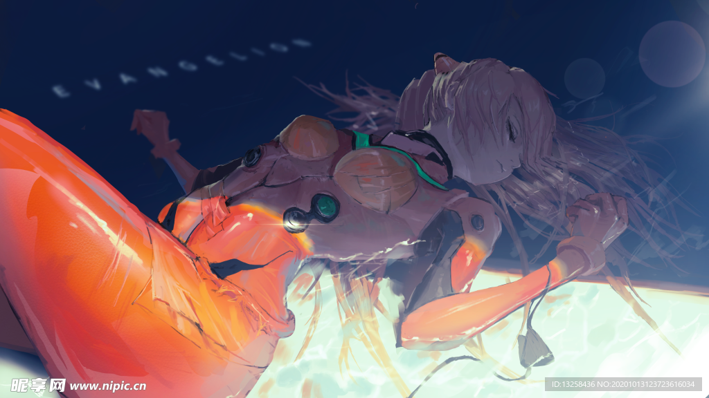 彩色动漫人物插画背景