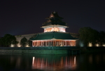 古代阁楼建筑灯光风景