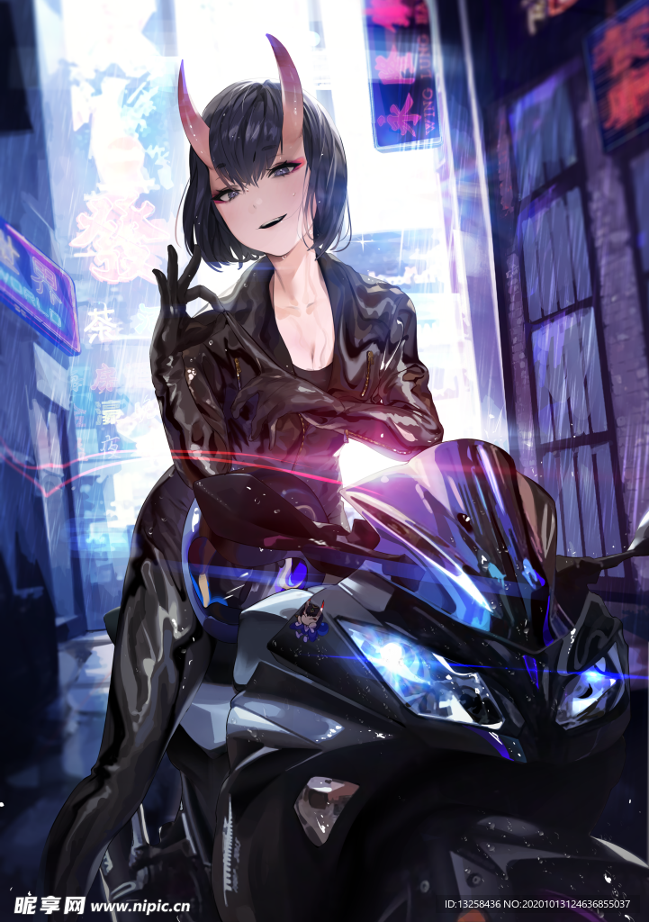 彩色动漫人物插画背景