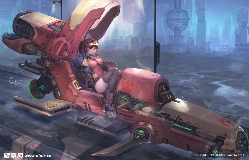 彩色动漫人物插画背景