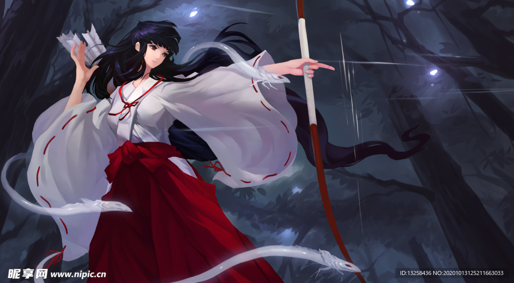 彩色动漫人物插画背景