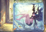 彩色动漫人物插画背景