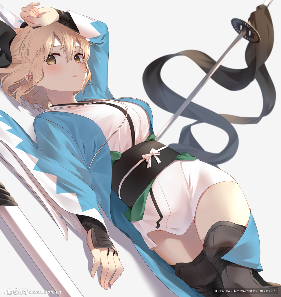 彩色动漫人物插画背景