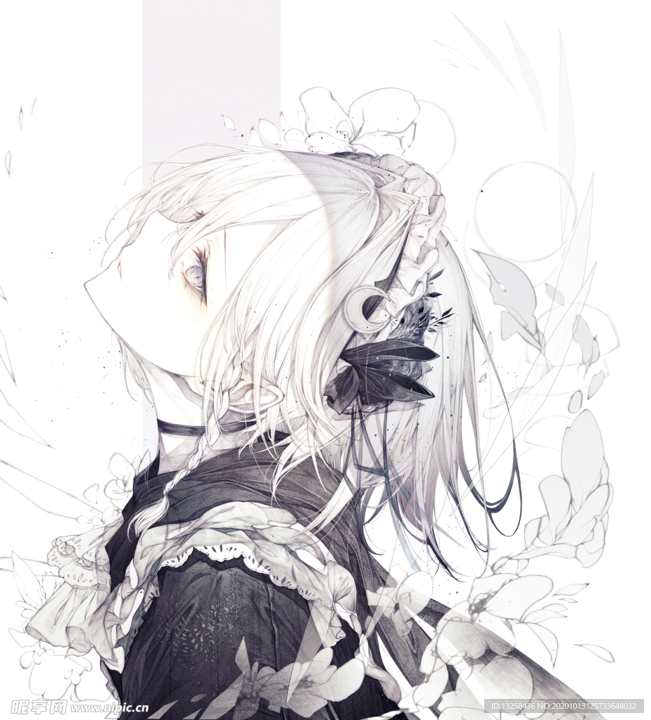 彩色动漫人物插画背景