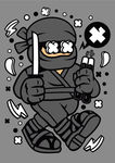 卡通人物漫画T恤印花矢量