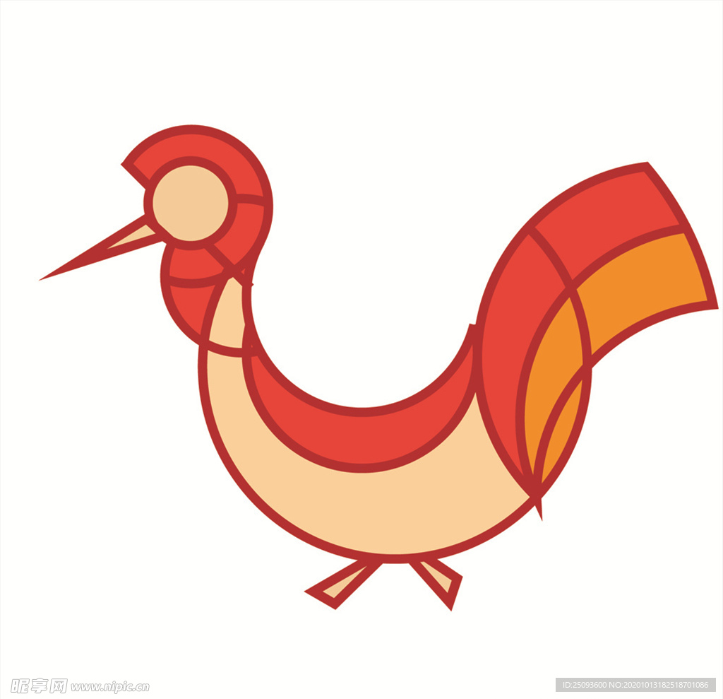 黄金比例公鸡logo