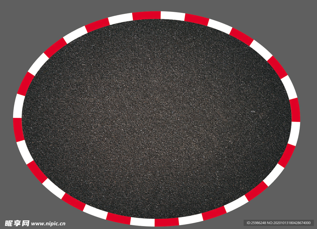 椭圆形赛道地贴图案
