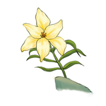 手绘黄花植物元素