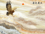 大展鸿图大理石背景墙