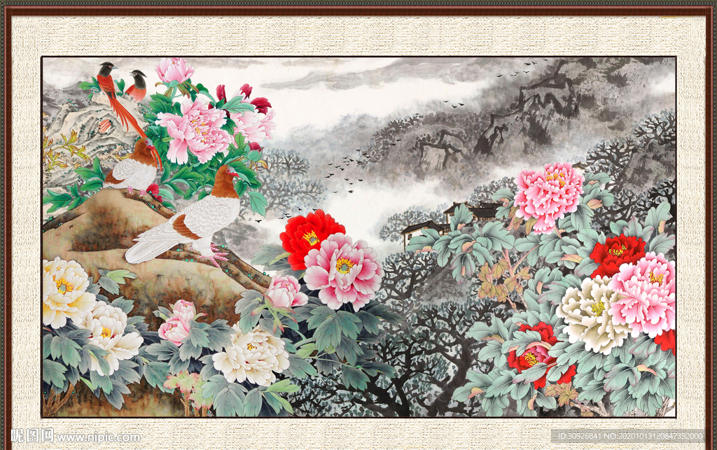 国画牡丹
