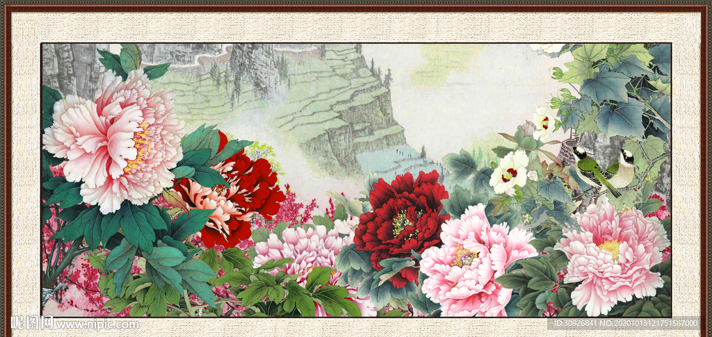 国画牡丹