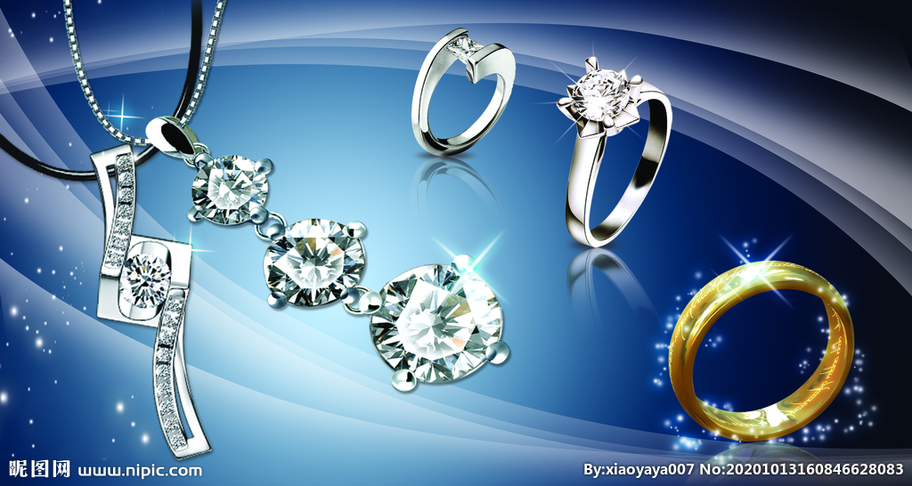 奢华钻石戒指高贵品质宣传促销图