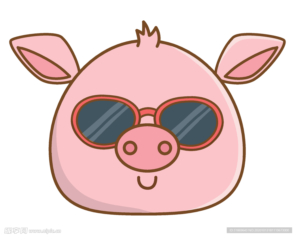猪  手绘猪  卡通猪