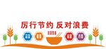 厉行节约反对浪费食堂文化墙