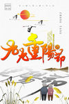 重阳节 海报 简洁 活动 节气