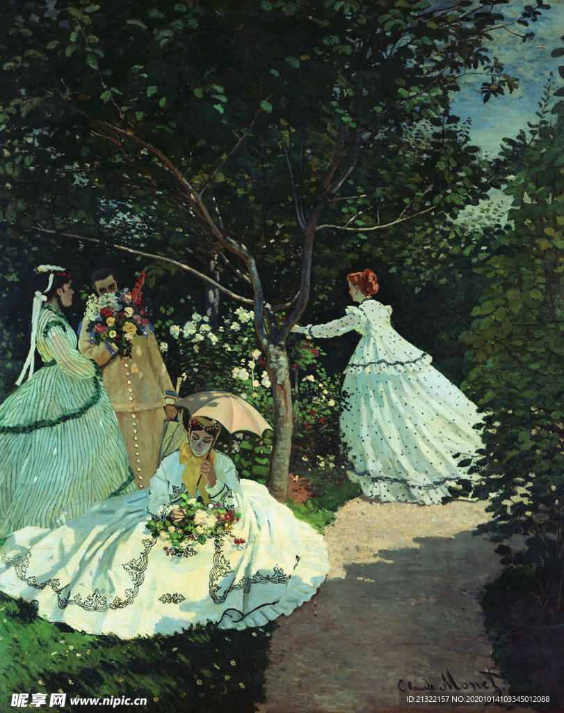花园中的妇女们