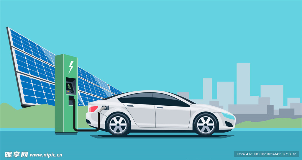 太阳能 新能源汽车充电