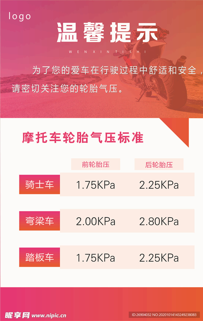 摩托车温馨提示