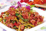酸豆角炒鸡胗