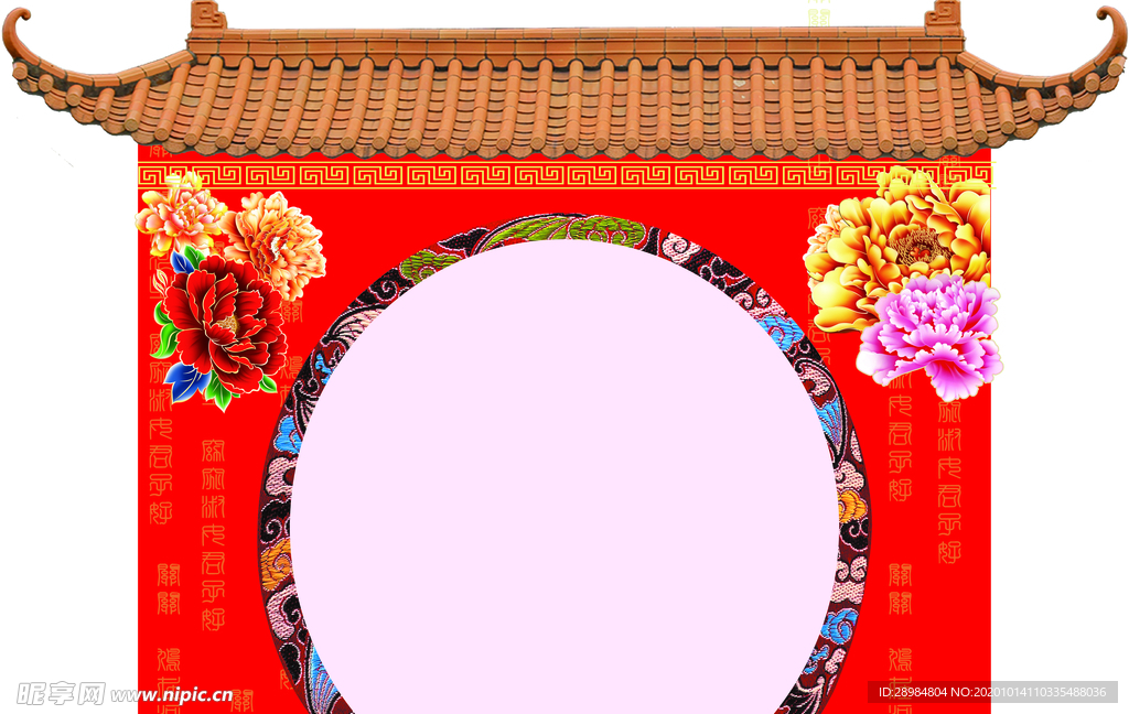 中式造型拱门图片