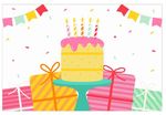 矢量生日蛋糕贺卡