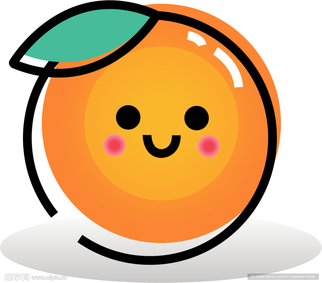 桔子橙子图标图形海报素材