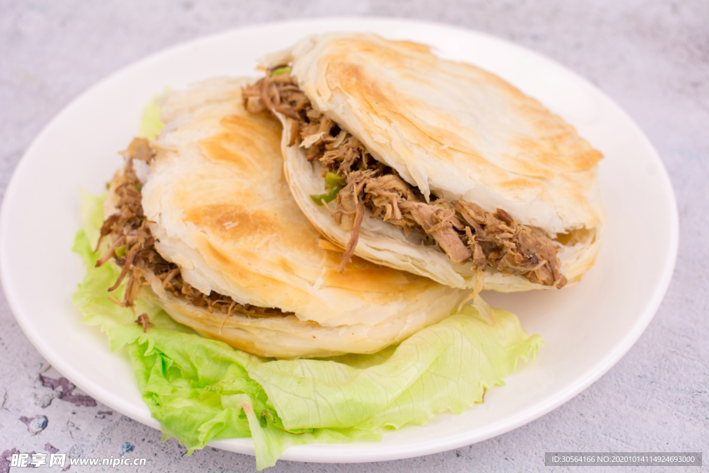 山西肉夹馍美食食材背景海报素材