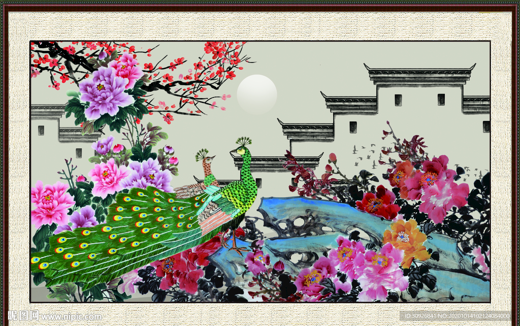 国画牡丹