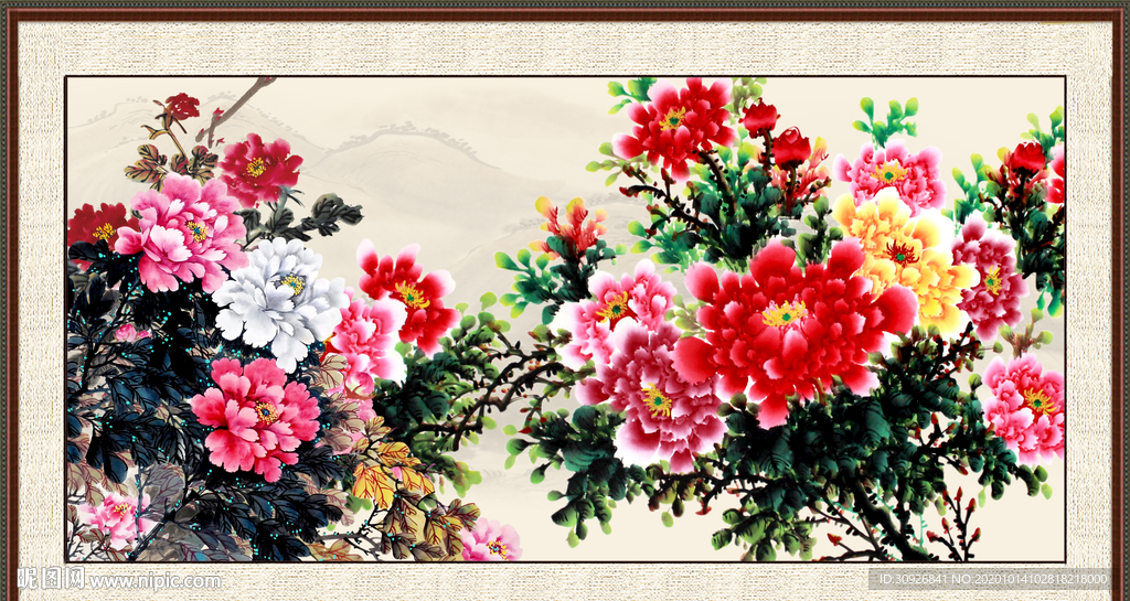 国画牡丹